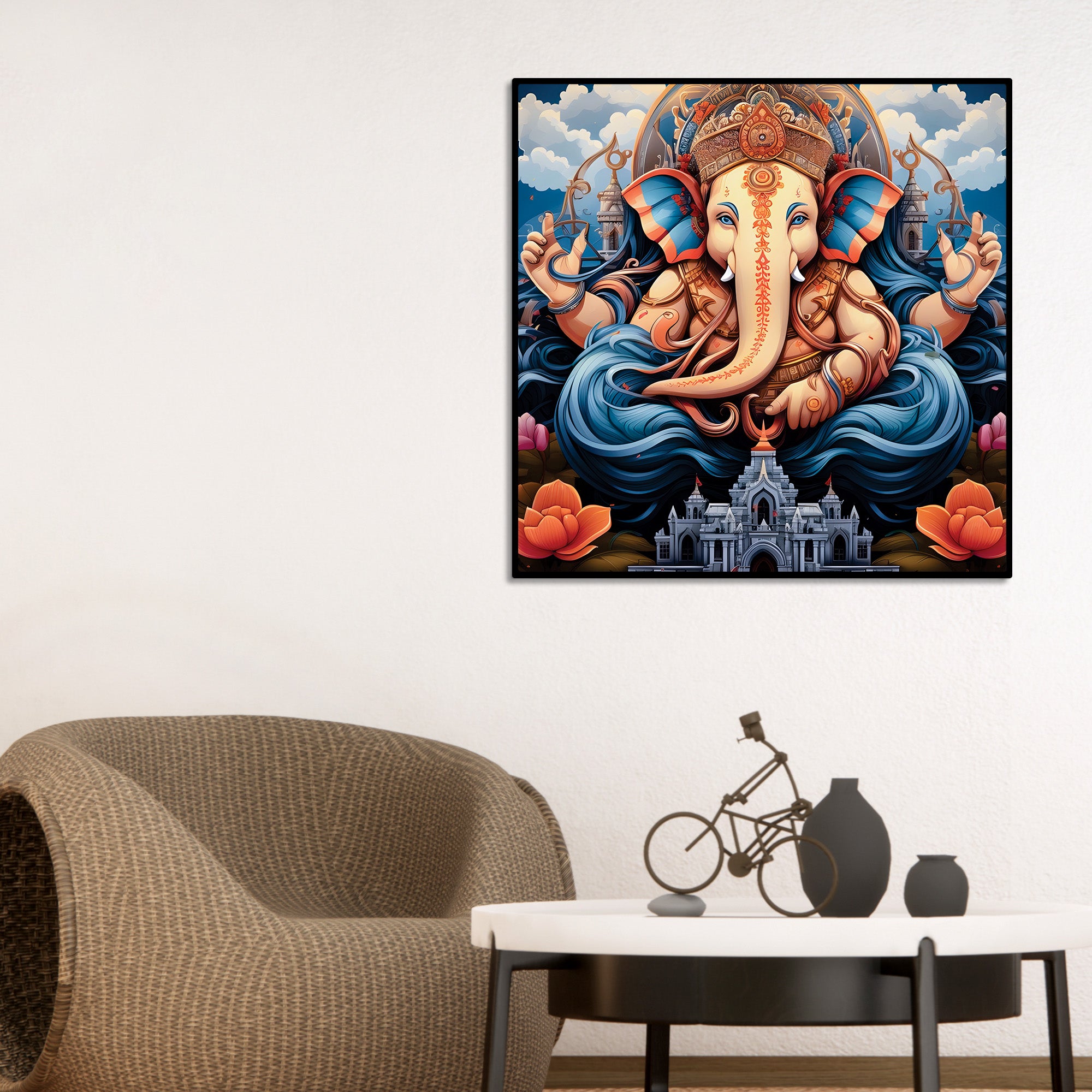 Beautiful Lord Ganesh Ji Canvas Art Painting