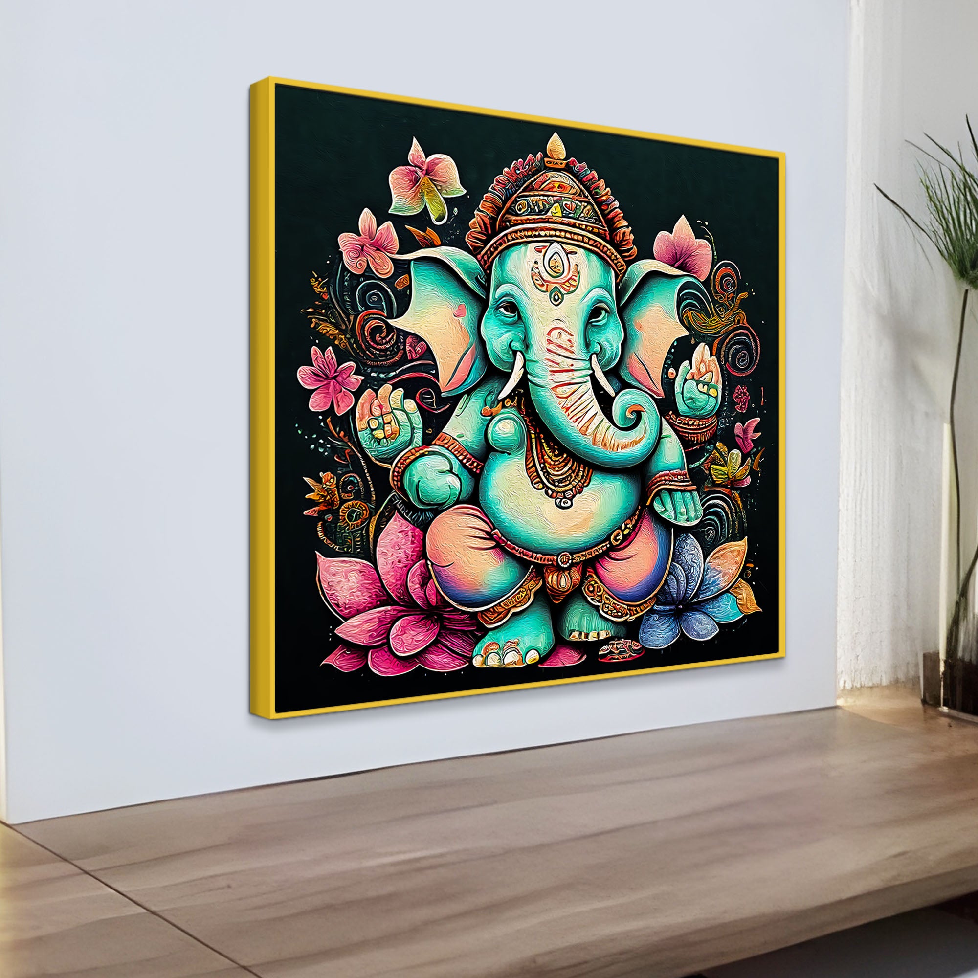 Beautiful Lord Ganesha Wall Painting