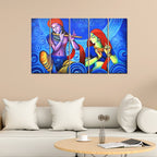 Beautiful Lord Radha Krishna Wall Painting 5 Pieces