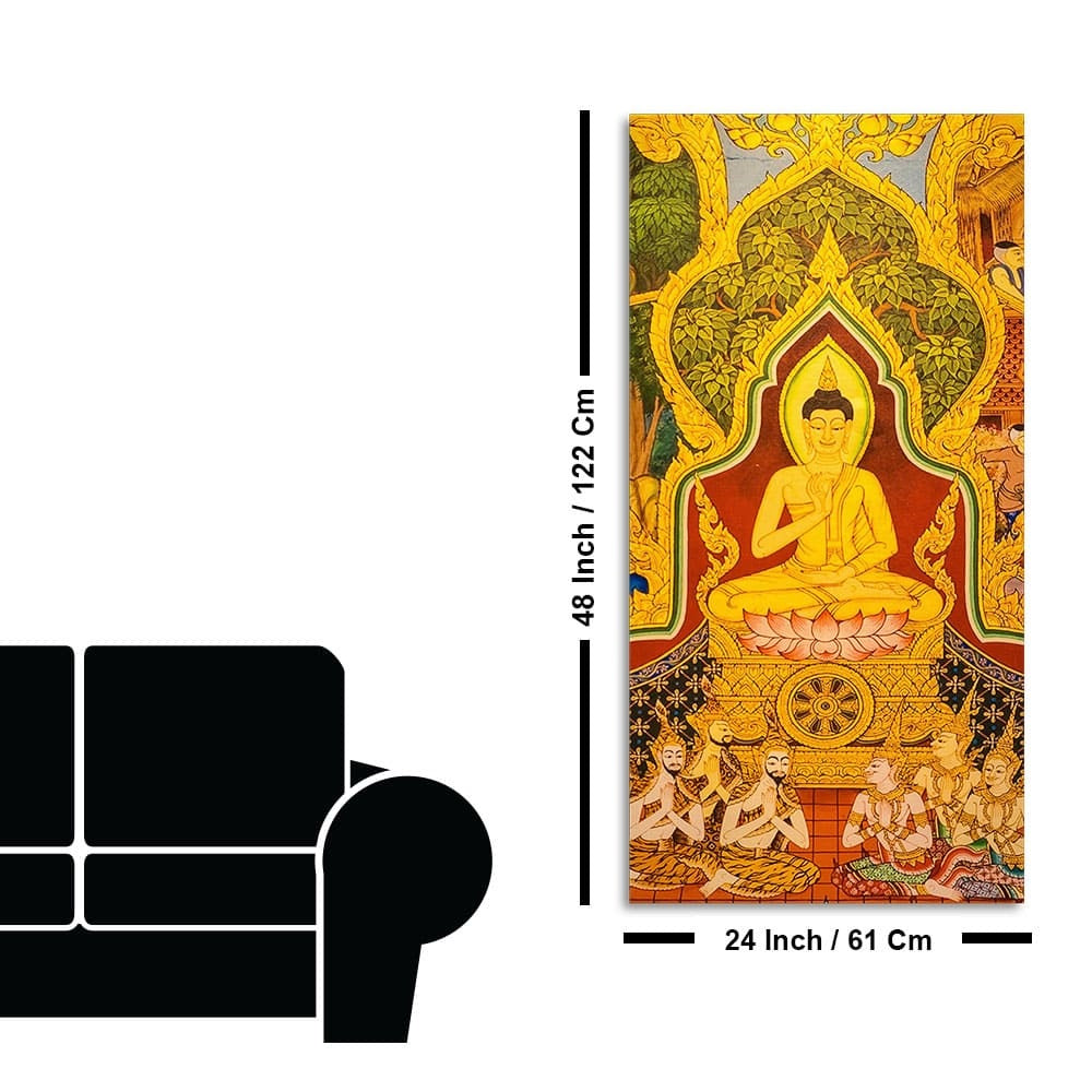 Beautiful Lord Spiritual Buddha Canvas Wall Painting