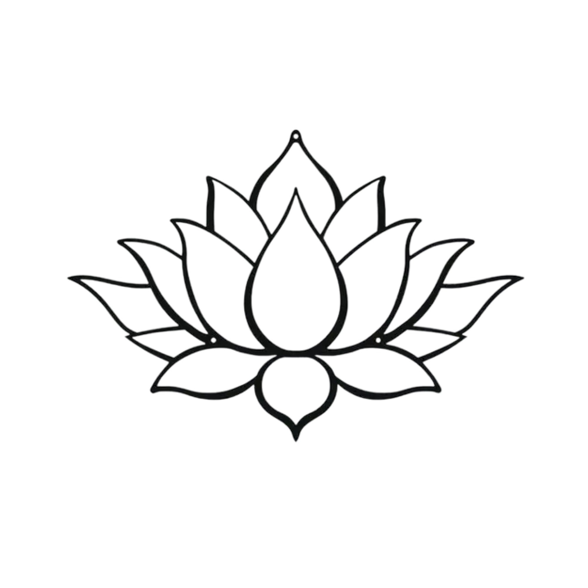 Beautiful Lotus Design Metal Art Wall Decor