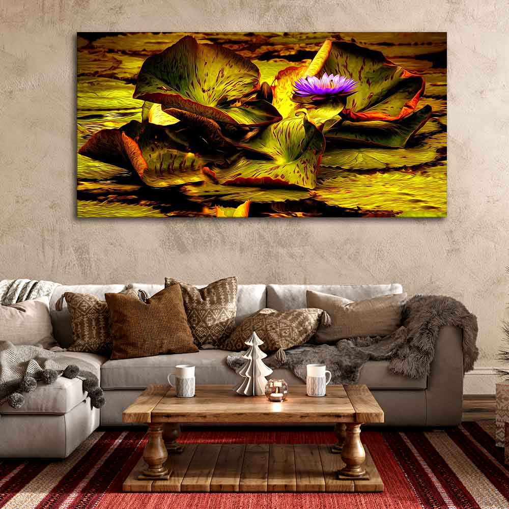 Beautiful Lotus Flower Premium Canvas Wall Painting