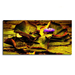 Beautiful Lotus Flower Premium Canvas Wall Painting