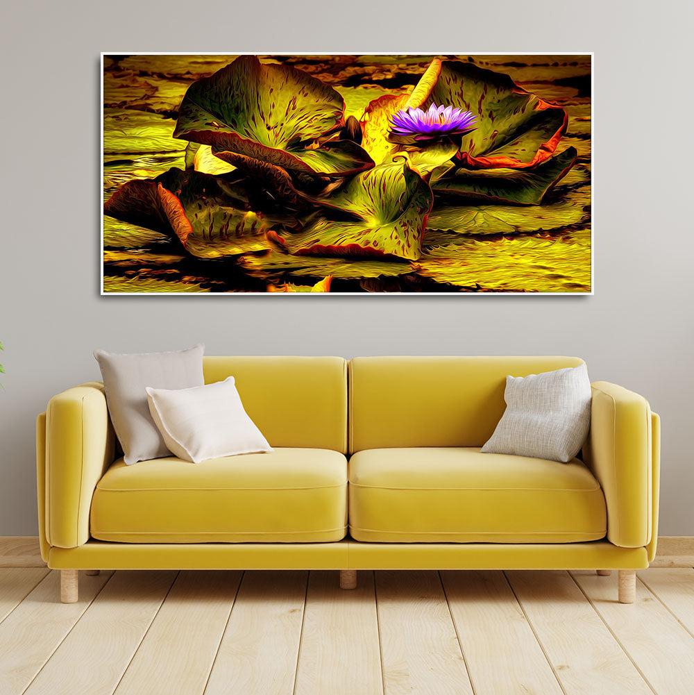 Beautiful Lotus Flower Premium Canvas Wall Painting