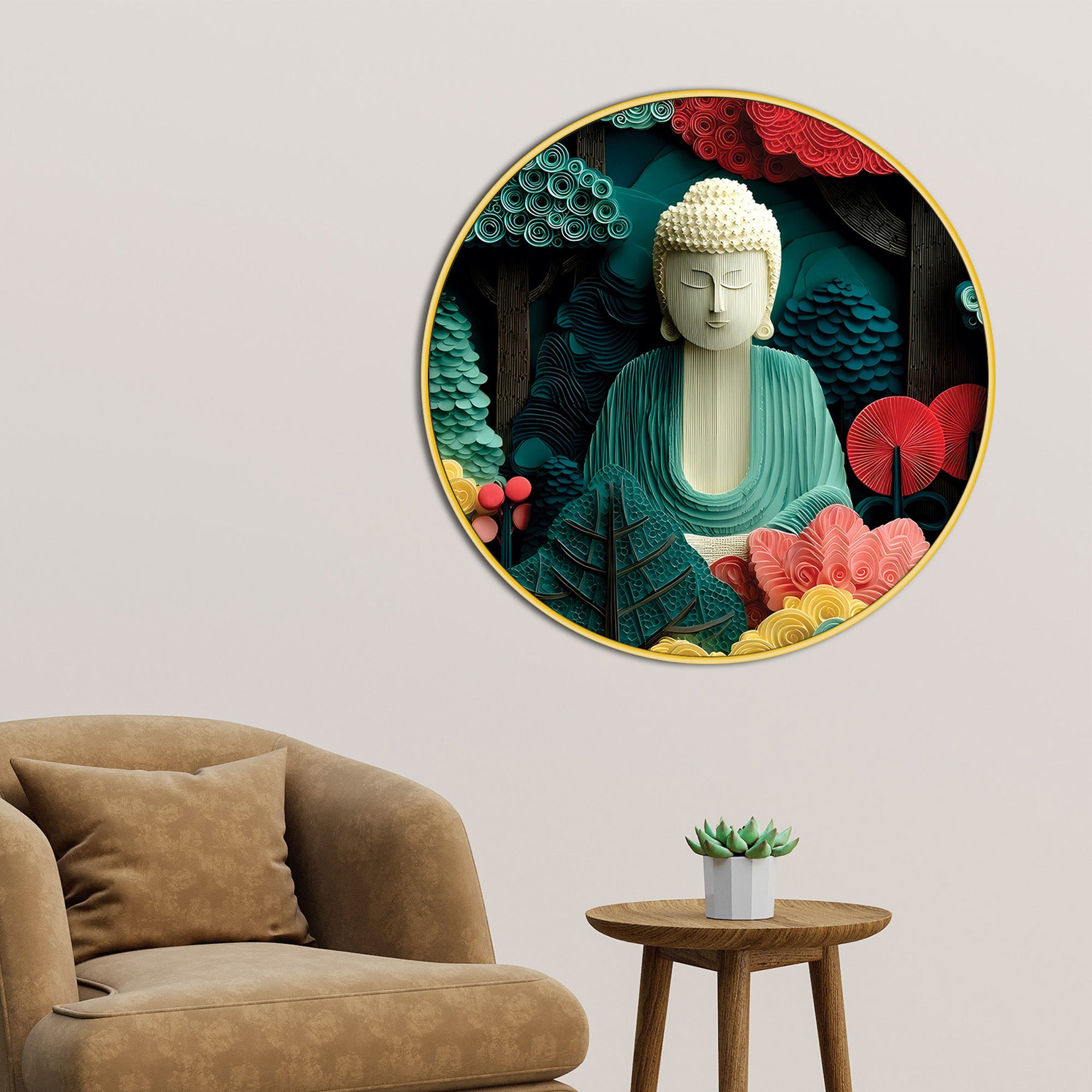 Beautiful Modern Buddha Wall Art Painting