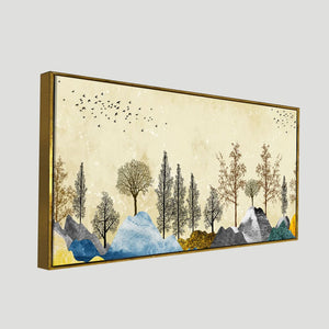 Beautiful Mountain Landscape with Trees Premium Canvas Wall painting