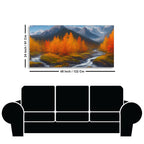 Beautiful Mountains with Autumn foliage of Trees Canvas Wall Painting
