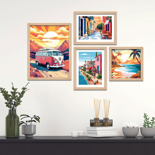 Beautiful  Nature View Premium Wall Frame Set of Four