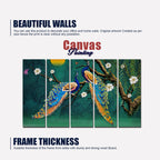 Beautiful Pair of Peacock Wall Painting 5 Pieces