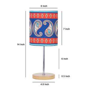 Beautiful Majestic Paisley Printed Traditional Buffet Table Lamp with Shade