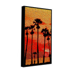 Beautiful Palm Tree at Sunset Canvas Wall Painting