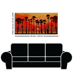 Beautiful Palm Tree on Sunset Canvas Wall Painting