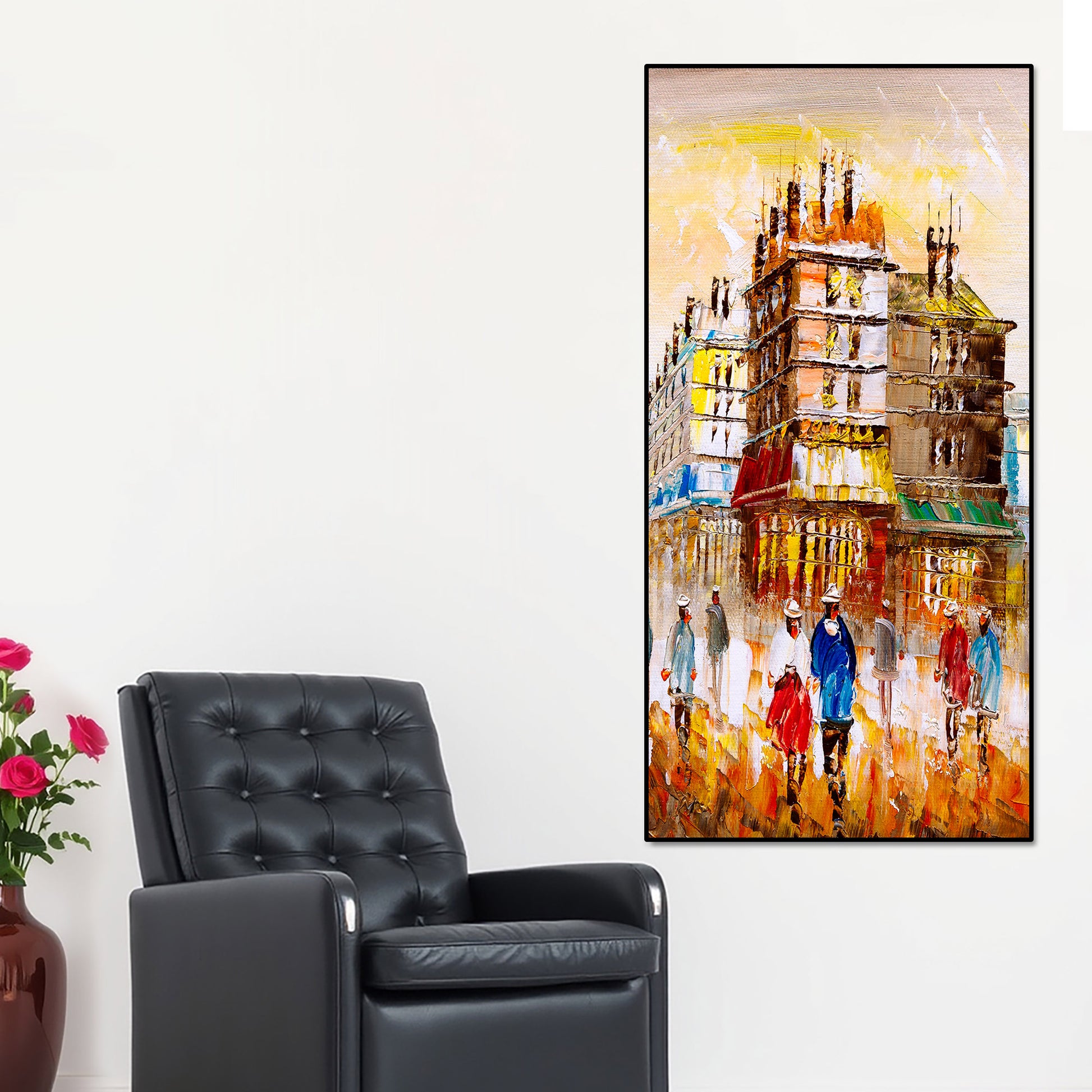 Beautiful Paris City View Living Room Wall Painting