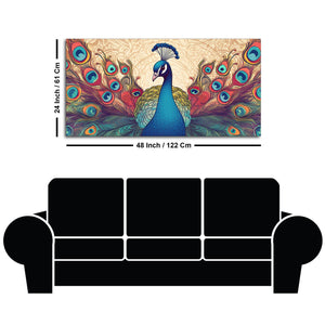 Beautiful Peacock in Traditional Style Canvas Wall Painiting