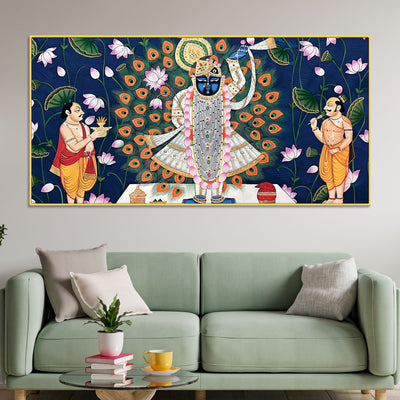 Beautiful Pichwai Art of Shrinath ji Wall Painting