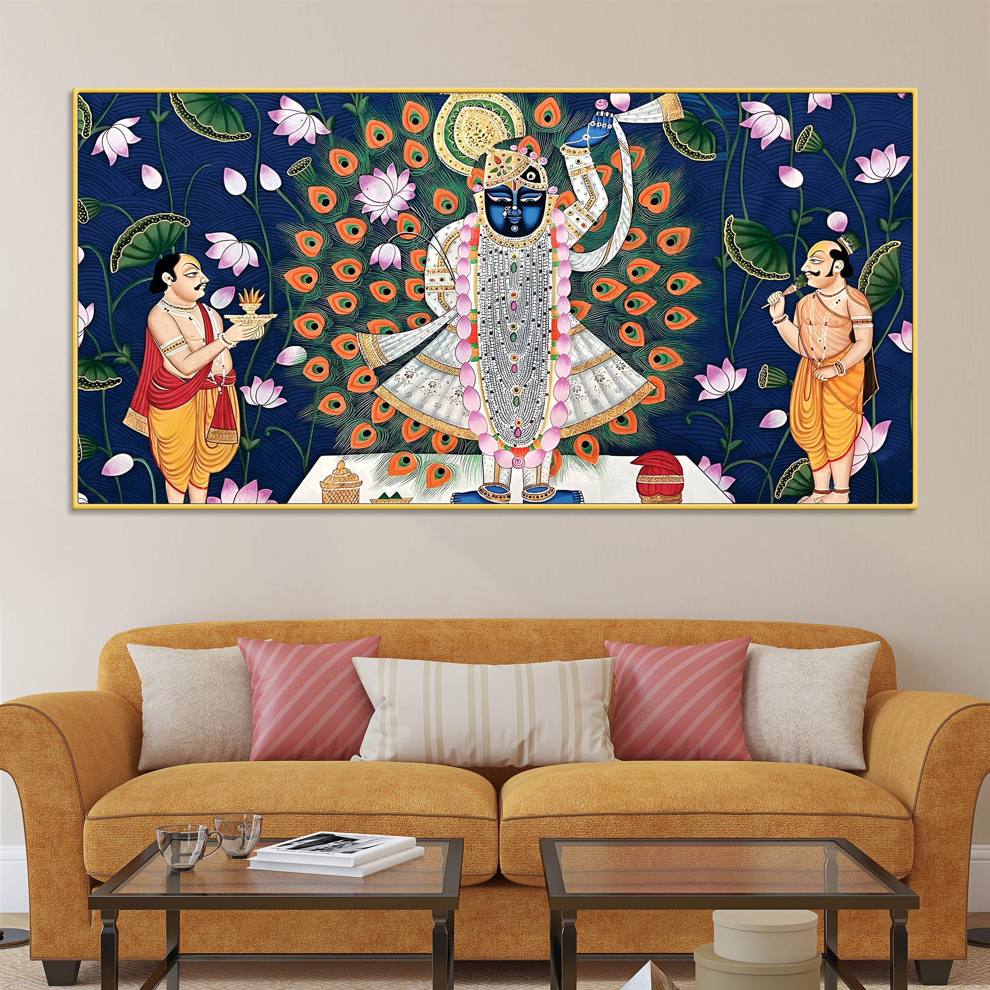 Beautiful Pichwai Art of Shrinath ji Wall Painting