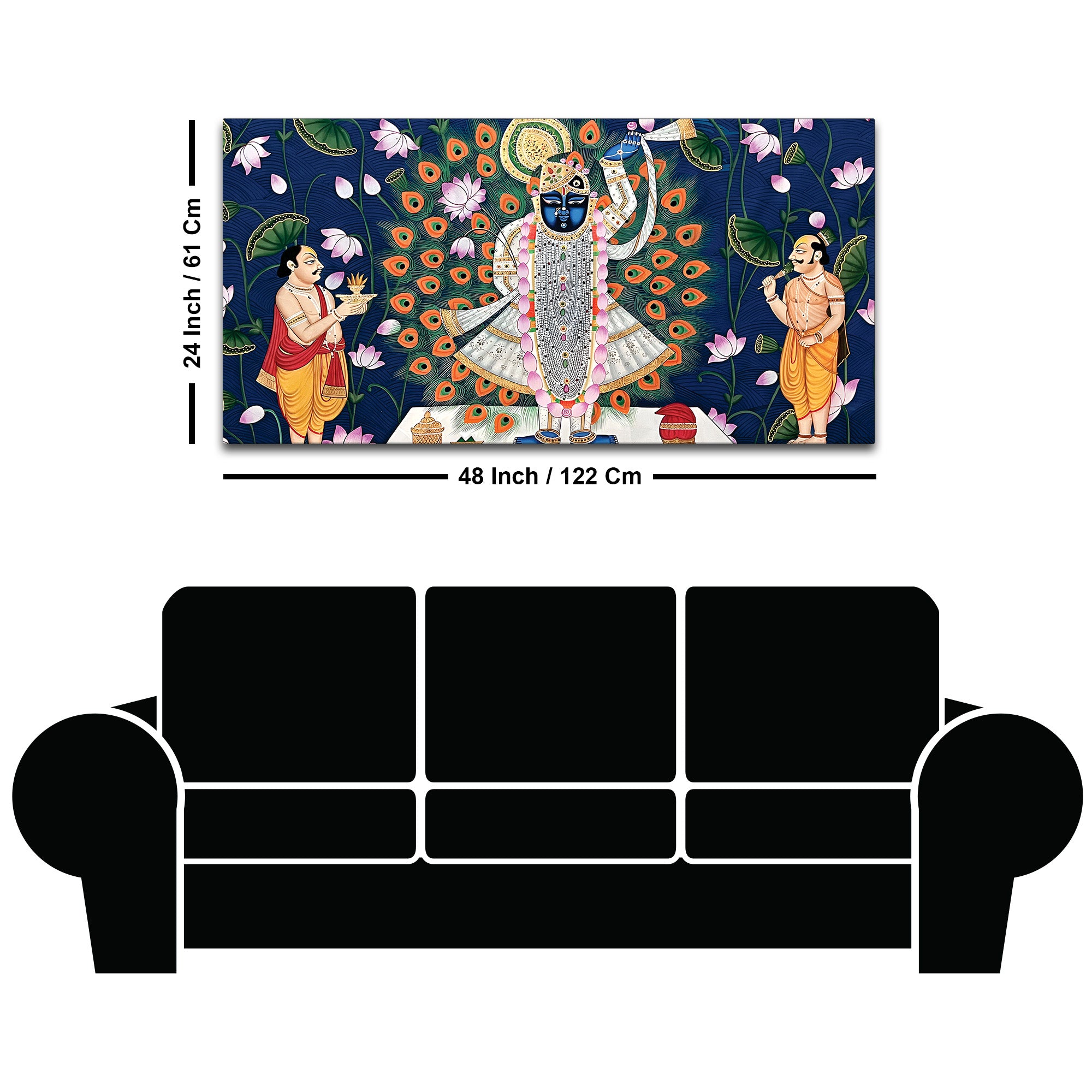 Beautiful Pichwai Art of Shrinath ji Wall Painting