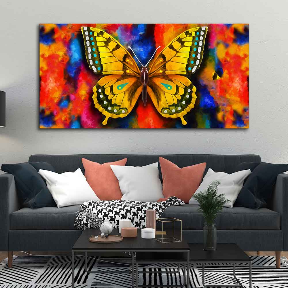 Beautiful Premium Canvas Wall Painting of Tiger Butterfly