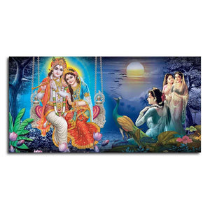 Beautiful Radha Krishna Canvas Wall Painting