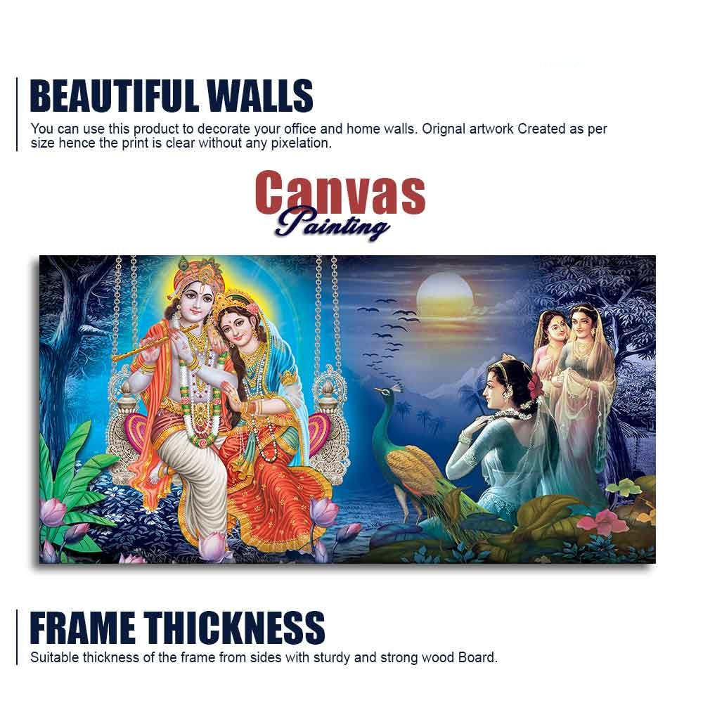 Beautiful Radha Krishna Canvas Wall Painting