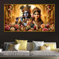 Beautiful Radha Krishna Floating Frame Crystal Wall Painting