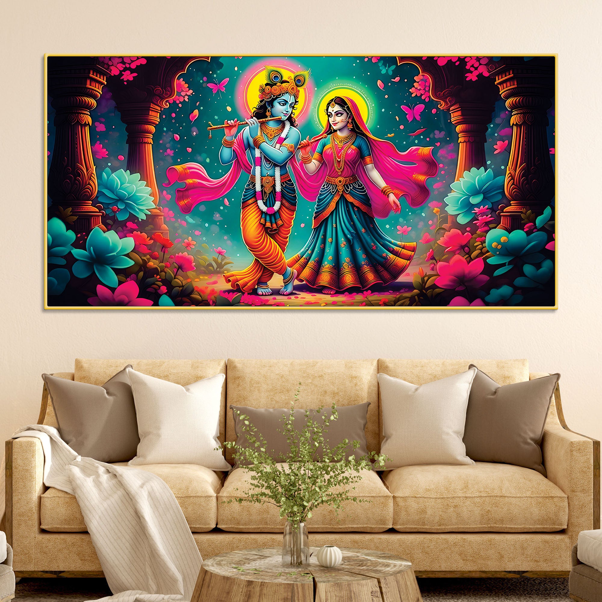 Beautiful Radha Krishna Painting for Spiritual Home Décor