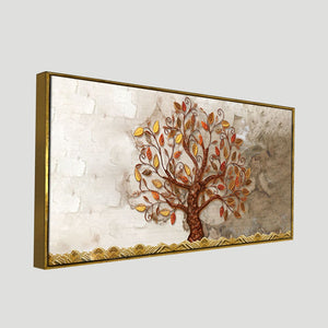 Beautiful Red and Yellow Leaf Tree Canvas Wall Painting