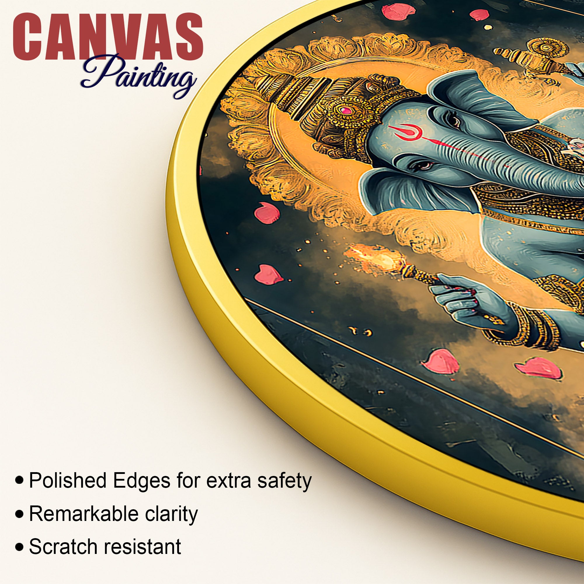 Beautiful Round Ganpati Wall Painting for Living Room