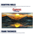Beautiful Scenery of Mountain At Sunset Canvas Wall Painting