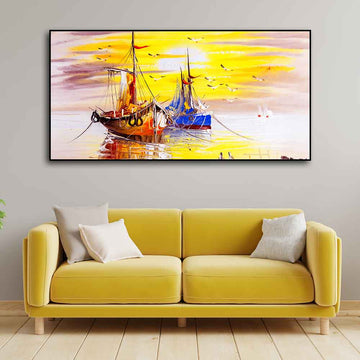 Beautiful Ship Ocean Painting