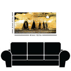Beautiful Seascape with Boats Canvas Wall Painting
