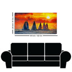 Beautiful Seascape with Sunset Canvas Wall Painting