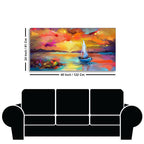 Beautiful Ship in the Ocean Abstract Scenery Canvas Wall Painting