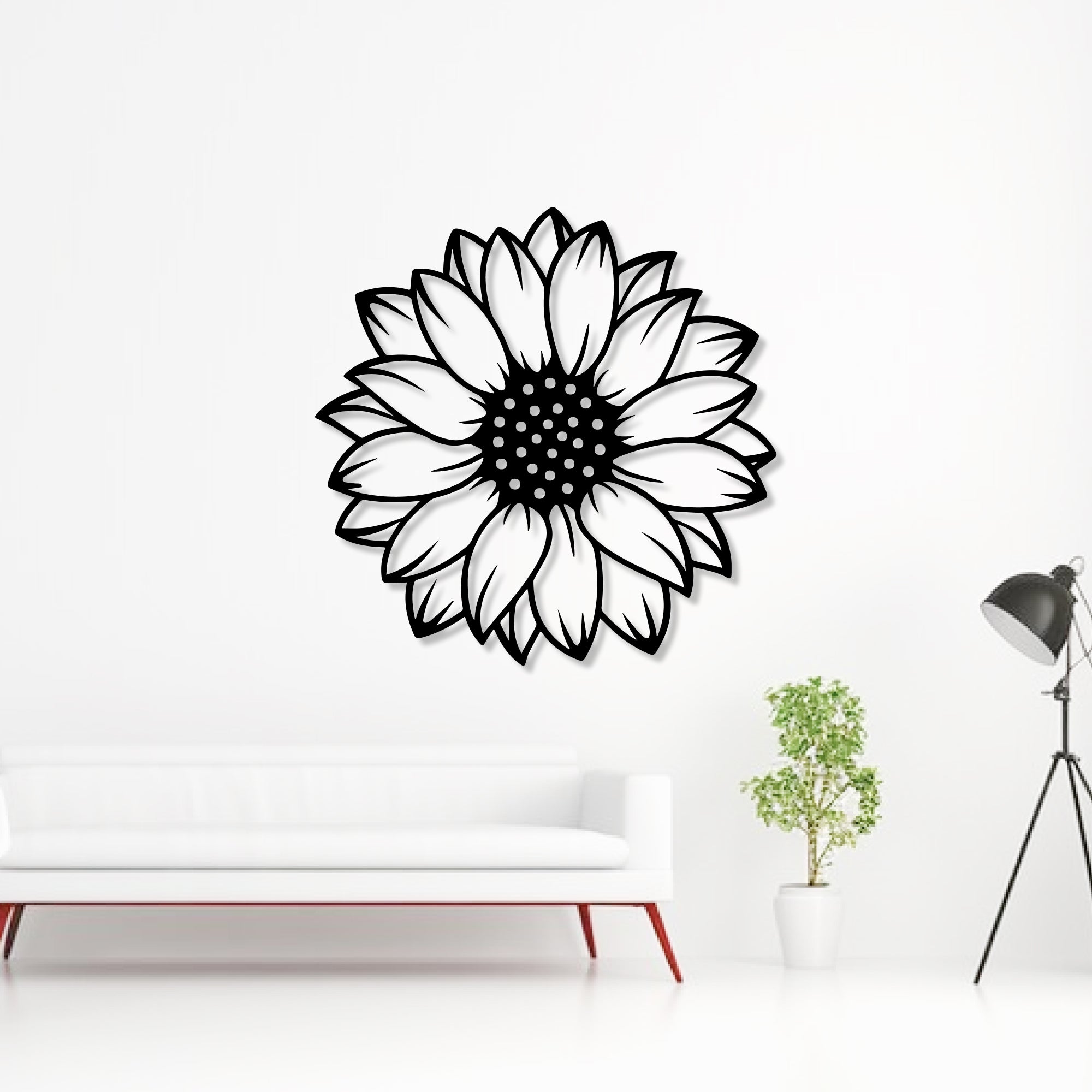 Beautiful Sunflower Design Metal Art Wall Decor