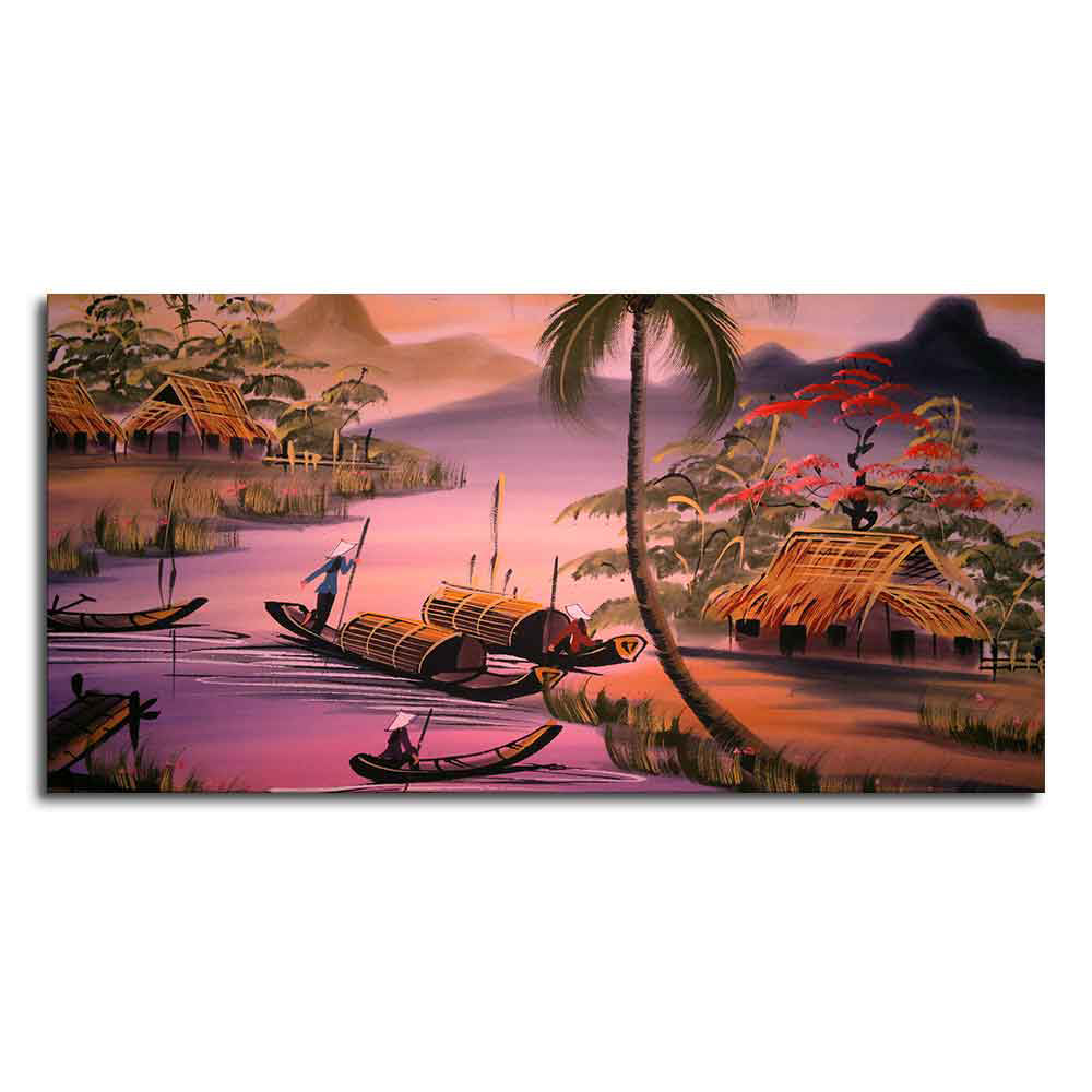 Beautiful Sunset Scenery Canvas Wall Painting