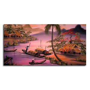 Beautiful Sunset Scenery Canvas Wall Painting