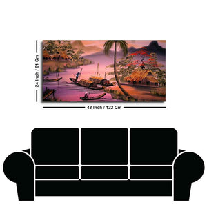 Beautiful Sunset Scenery Canvas Wall Painting