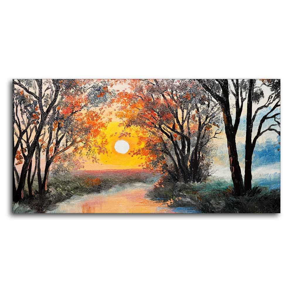 Beautiful Sunset Scenery Premium Wall Painting