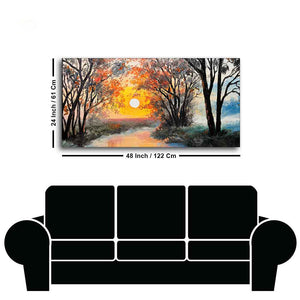 Beautiful Sunset Scenery Premium Wall Painting