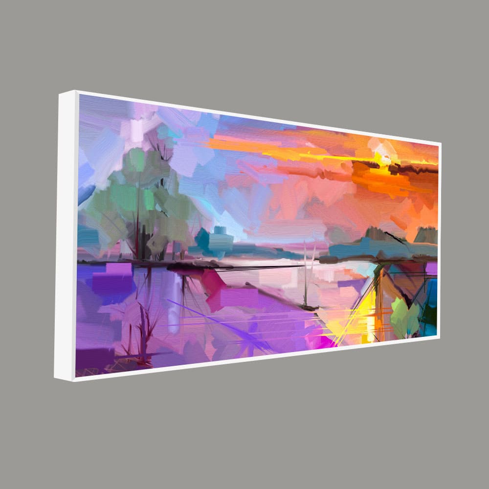 Beautiful Sunset View Abstract Art Canvas Wall Painting