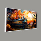 Beautiful Train View Premium Canvas Wall Painting