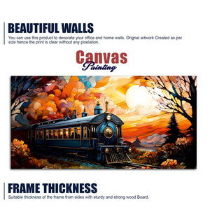 Beautiful Train View Premium Canvas Wall Painting