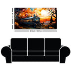 Beautiful Train View Premium Canvas Wall Painting
