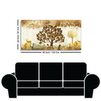 Golden deer canvas frame