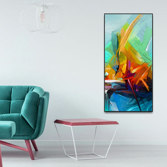 Beautiful Vibrant Color Patch Abstract Canvas Wall Painting