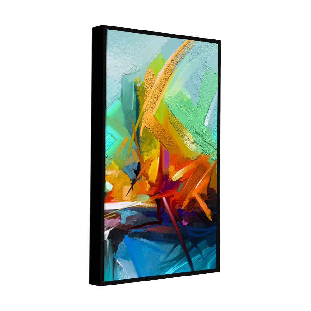 Beautiful Vibrant Color Patch Abstract Canvas Wall Painting