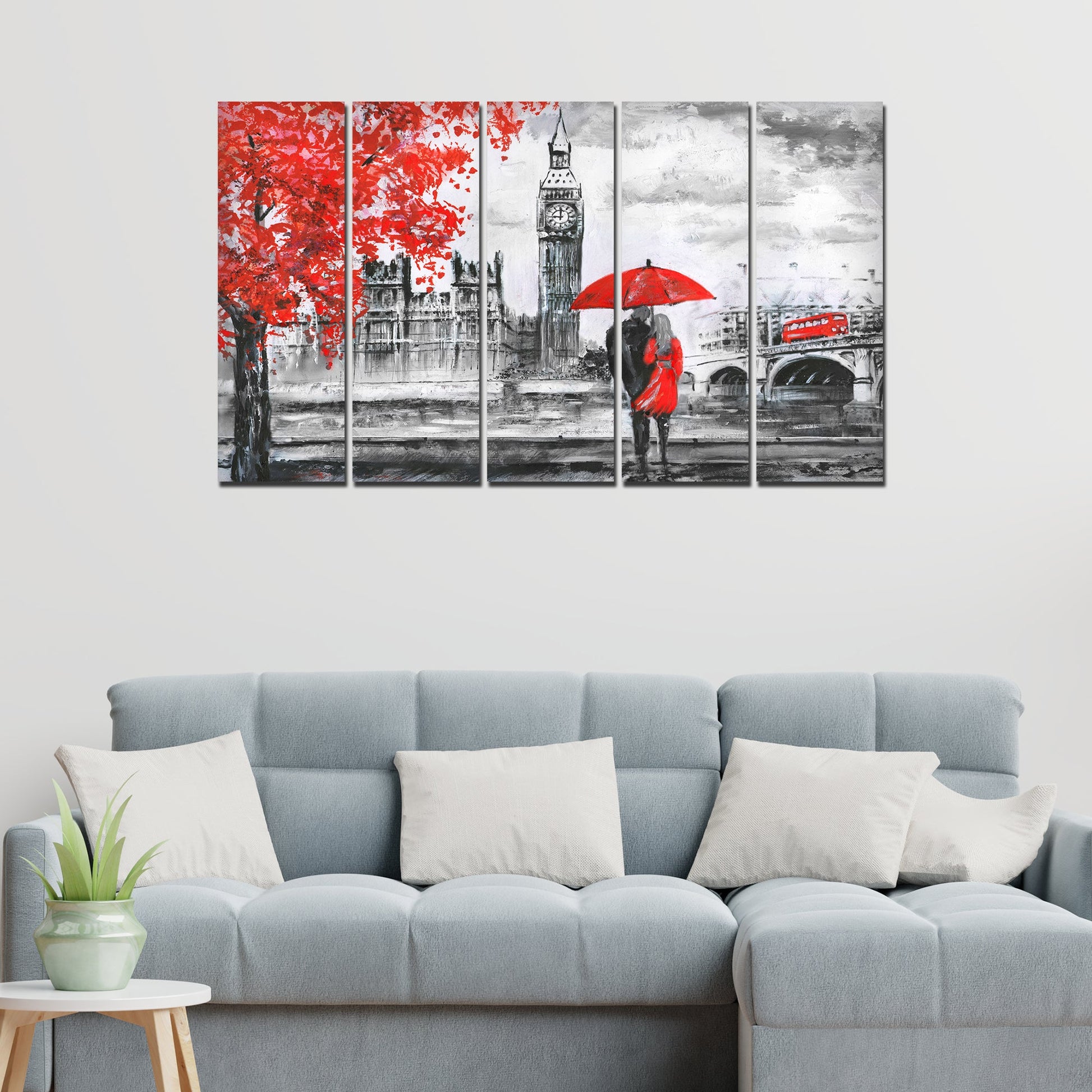 Beautiful View of London Canvas Wall Painting 5 Pieces