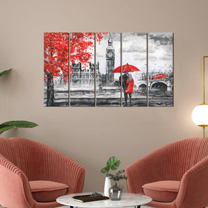 Beautiful View of London Canvas Wall Painting 5 Pieces