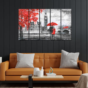 Beautiful View of London Canvas Wall Painting 5 Pieces