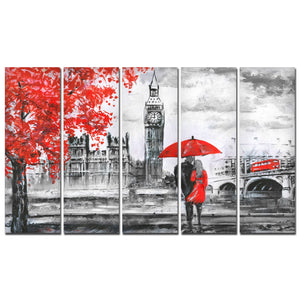 Beautiful View of London Canvas Wall Painting 5 Pieces